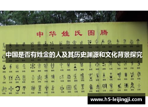 中国是否有姓金的人及其历史渊源和文化背景探究